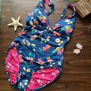 Vera Bradley - One-piece Swimsuit Blue Flowers - Size: 8/10